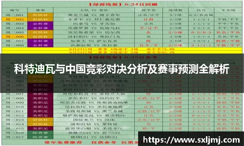 科特迪瓦与中国竞彩对决分析及赛事预测全解析